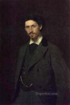  Democratic Oil Painting - Portrait of the Artist Ilya Repin Democratic Ivan Kramskoi